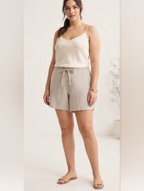 Harve Bernard Plus‎ Size Soft Linen Shorts Size 16-SALE!